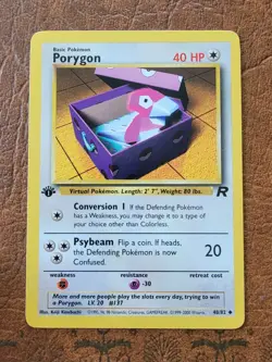 Porygon #48/82 Team Rocket 1st Edition Pokemon TCG - Image 1