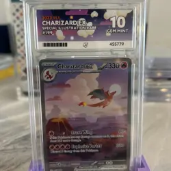 Pokemon TCG Charizard EX 199/165 SIR Scarlet & Violet 151 ACE 10 GEM MINT - Image 2