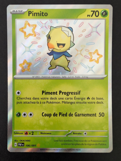 Carte Pokemon PIMITO 106/091 HOLO SHINY EV4.5 Destinees de Paldea PAF FR NEUF - Image 1
