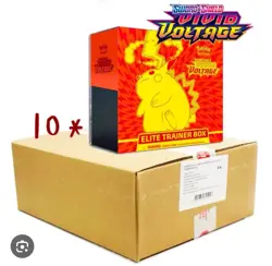 Pokemon TCG SWSH4 Vivid Voltage Elite Trainer Box CASE (10 ETBs) FACTORY SEALED! - Image 1