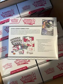 Case of 10 Scarlet & Violet White Flare Elite Trainer Box ETB Pokemon TCG SV10.5 - Image 4