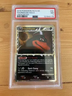 2010 POKEMON UNDAUNTED HOUNDOOM PRIME #82 ULTRA RARE PSA 7 - Image 1