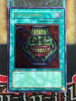 Yugioh Pot of Greed DPKB-EN029 Ultimate Rare 1ST EDITION MISCUT ERROR NM - Image 1
