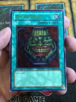 Yugioh Pot of Greed DPKB-EN029 Ultimate Rare 1ST EDITION MISCUT ERROR NM - Image 3