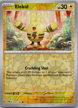 Elekid 059/182 | Paradox Rift | Common Reverse Holo | NM Pokemon Card - Image 1