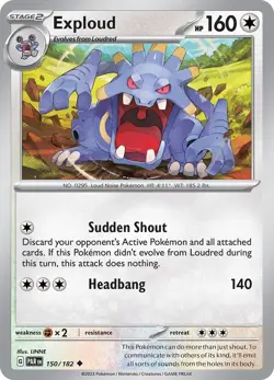 Exploud 150/182 | Paradox Rift | Uncommon Non Holo | NM Pokemon Card - Image 1