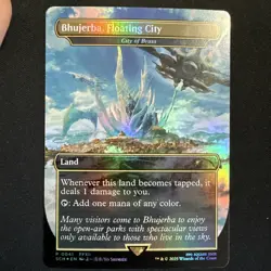 Magic MTG FOIL Bhujerba Floating City Final Fantasy Store Champs Promo Card - Image 1