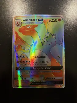 Pokemon Charizard Gx Rainbow Hollow Card 150/147 Rare Burning Shadows - Image 2