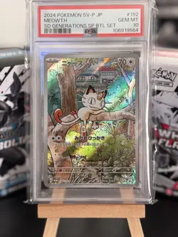 PSA 10 Meowth AR 192/SV-P Pokemon Card Starter Deck Generations Promo Japanese - Image 1