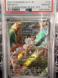 PSA 10 Meowth AR 192/SV-P Pokemon Card Starter Deck Generations Promo Japanese - Image 5