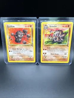 Pokemon TCG Geodude 77/110 And Graveler 44/110 Regular Card Bundle - Image 1