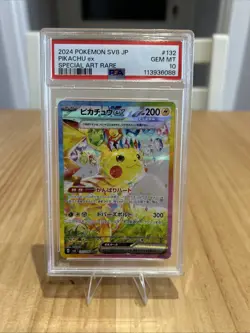 PSA 10 Pikachu ex SAR 132/106 Super Electric Breaker Pokemon TCG Card Japanese - Image 1
