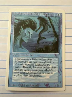 Merfolk of the Pearl Trident Revised Edition MTG Ungraded Near Mint - Image 1