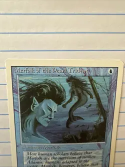Merfolk of the Pearl Trident Revised Edition MTG Ungraded Near Mint - Image 3