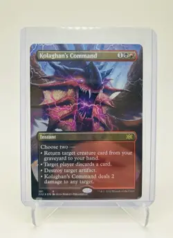 Magic The Gathering MTG Kolaghan's Command Borderless Foil #381 Double Masters - Image 1