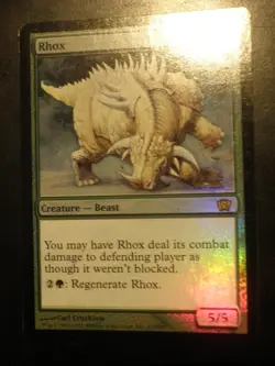 mtg magic rhox FOIL ENGLISH 8 th edition - Image 1