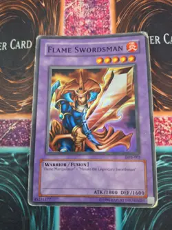Yugioh Flame Swordsman LOB-003 Super Rare OG Unlimited MP/HP - Image 1