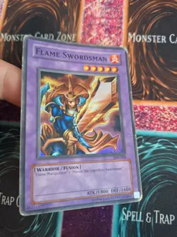 Yugioh Flame Swordsman LOB-003 Super Rare OG Unlimited MP/HP - Image 2