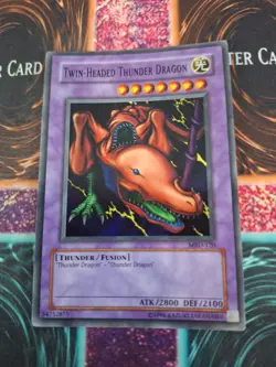 Yugioh Twin-Headed Thunder Dragon MRD-120 Super Rare OG Unlimited Lightly Played - Image 1