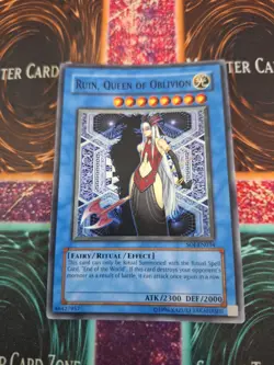 Yugioh Ruin, Queen of Oblivion SOI-EN034 Super Rare Unlimited Near Mint - Image 1