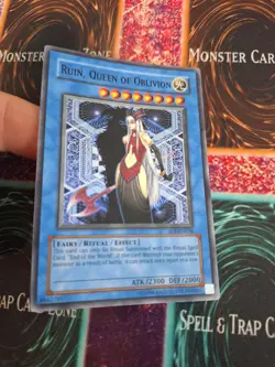Yugioh Ruin, Queen of Oblivion SOI-EN034 Super Rare Unlimited Near Mint - Image 2