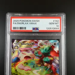 PSA 10 Snorlax Vmax 142/202 Pokemon Sword and Shield Base Holo Graded Card - Image 2