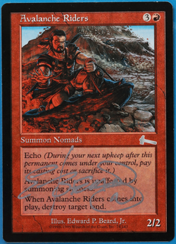 Avalanche Riders Urza's Legacy NM Red Uncommon SIGNED CARD (504846) ABUGames - Image 1