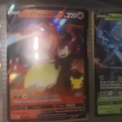Pokemon TCG Lance's Charizard v SWSH133 Celebrations Black Star Promo Jumbo Card - Image 1