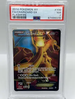 Charizard EX 100/106 XY Flashfire Full Art Pokemon TCG Card PSA 7 NM - Image 1