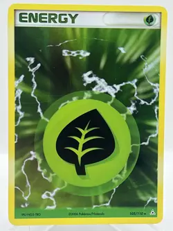Grass Energy 105/110 EX Holon Phantoms Holo Secret Rare Vintage Pokemon TCG Card - Image 1