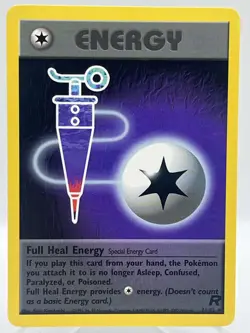 Full Heal Energy 81/82 Team Rocket Non Holo Uncommon Vintage Pokemon TCG Card - Image 1