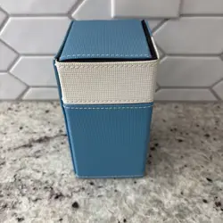 Ultra-Pro Stitched Grey 100 Card Deck Box, Pullout token drawer & Card Holder - Image 1