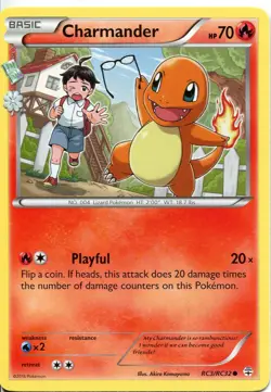 Pokemon TCG XY Generations Radiant Collection Common Card RC3 Charmander - Image 1