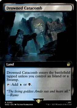 MTG Drowned Catacomb (Extended Art) Normal NM Doctor Who Magic - Image 1