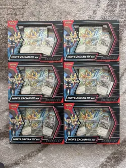 Pokemon Trading Card Games Hops Zacian EX Box - Pack of 6 - Brand New - Sealed - Image 1