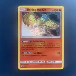 Shining Ho-Oh HOLO PROMO Pokemon SM70 Holographic Foil Black Star Rare - LP - Image 1