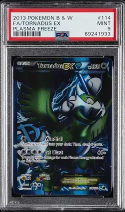 2013 POKEMON B&W PLASMA FREEZE #114 FULL ART/TORNADUS EX PSA 9 - Image 1