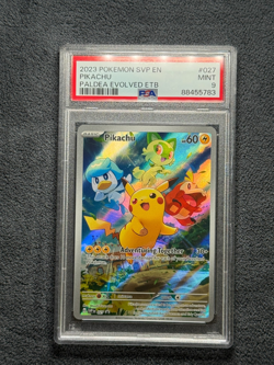 Pokemon Pikachu TCG Scarlet & Violet Paldea Evolved SVP027 Black Star Promo PSA9 - Image 1