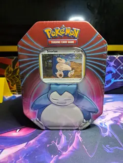 SEALED - Pokemon TCG 2021 Mighty Mysterious Tin - 3 Packs - Snorlax Promo 820650809859 - Image 1