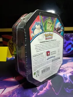 SEALED - Pokemon TCG 2021 Mighty Mysterious Tin - 3 Packs - Snorlax Promo 820650809859 - Image 3