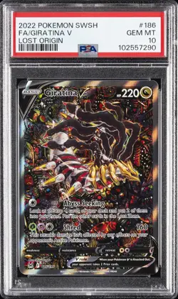 2022 POKEMON SWORD & SHIELD LOST ORIGIN #186 FULL ART/GIRATINA V PSA 10 - Image 1