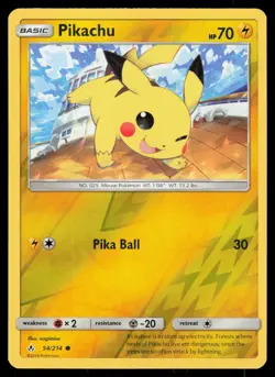 Pikachu 54/214 Reverse Holo Pokemon Unbroken Bonds LP - Image 1