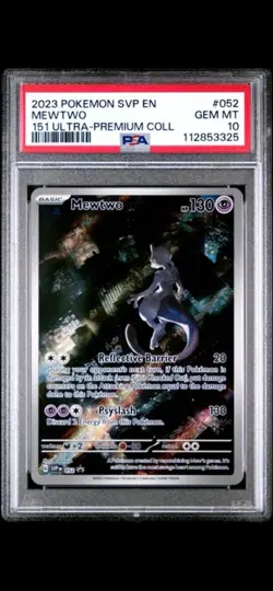 2023 POKEMON SVP EN-SV BLACK STAR PROMO #052 MEWTWO 151 ULTRA-PREMIUM COLL PSA10 - Image 1