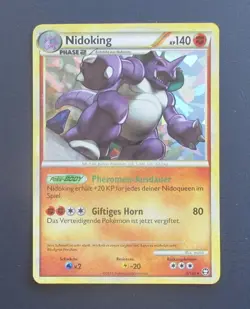 Nidoking Shatter Holo 6/102 HS Triumph deutsch Pokemon Karte - Image 1