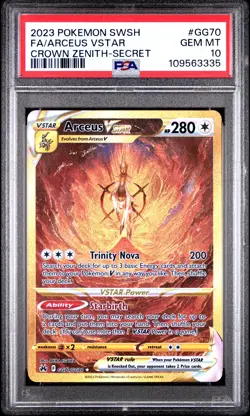 2023 POKEMON SWORD & SHIELD CROWN ZENITH SECRET FULL ART/ARCEUS VSTAR PSA 10 - Image 1