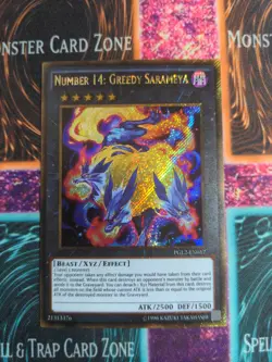 Yu-Gi-Oh! Number 14: Greedy Sarameya PGL2-EN017 Unlimited Gold Secret NM - Image 1