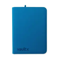 VaultX Binder Neon Blue 9 POCKET Exo-Tec Zip Binder BRAND NEW Holds 360 Cards - Image 1