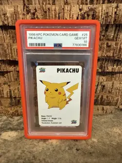 1998 KFC Pokemon Card Game #25 Pikachu PSA 10 Gem Mint Vintage 90s - Image 1