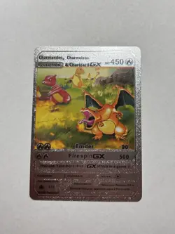 Charmander Charmeleon & Charizard GX Evolution Silver Foil Display Card Mint/NM - Image 1