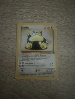 Pokemon Cards Snorlax Jungle Non Holo Rare With Bonus Gift - Image 1